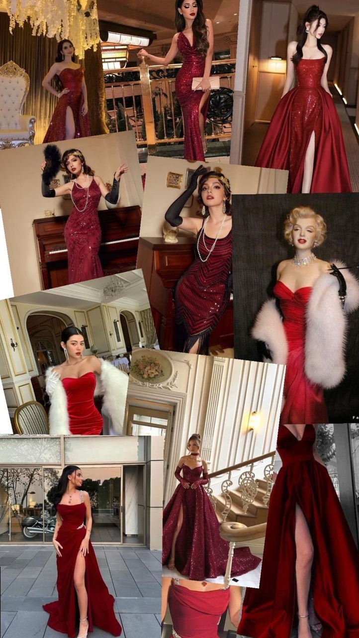 🖌️ 🖼️ aesthetic mood booster ✦ Neon Elegance: Vintage-Inspired Party Dress Design