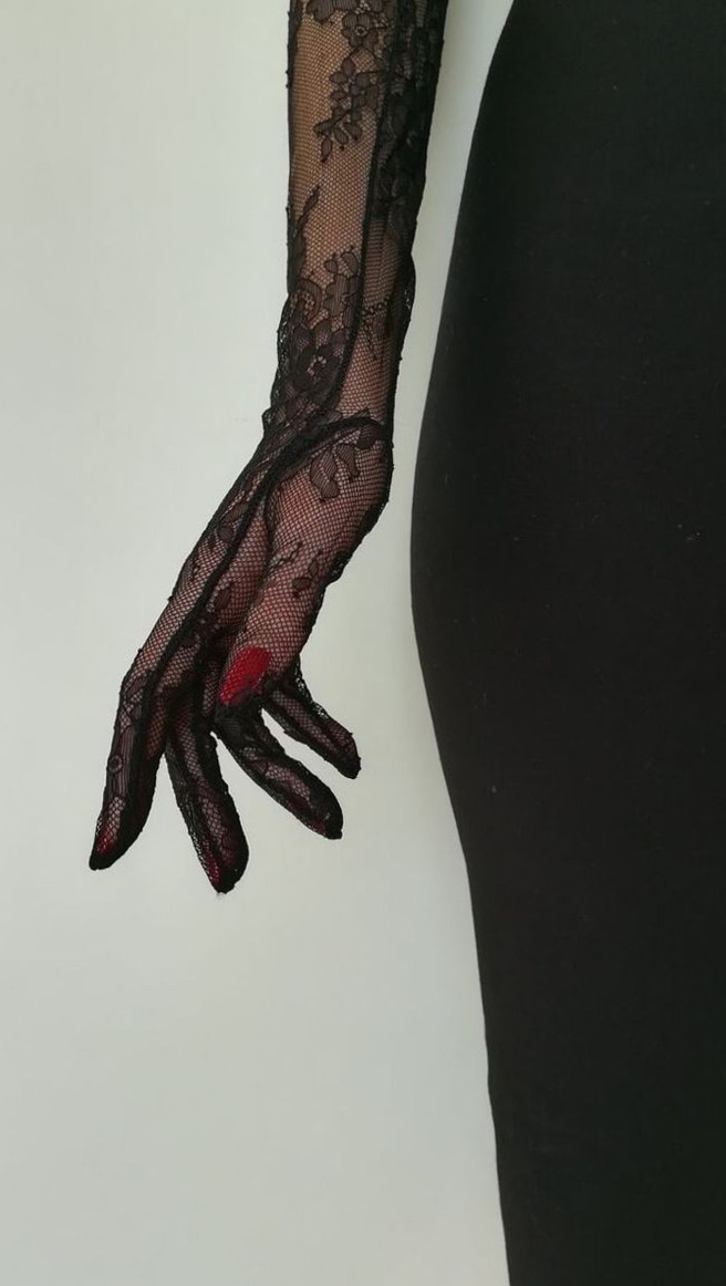 Lace Gloves Neon Glow: Vintage Elegance in Electric Hues 💅 👒 833