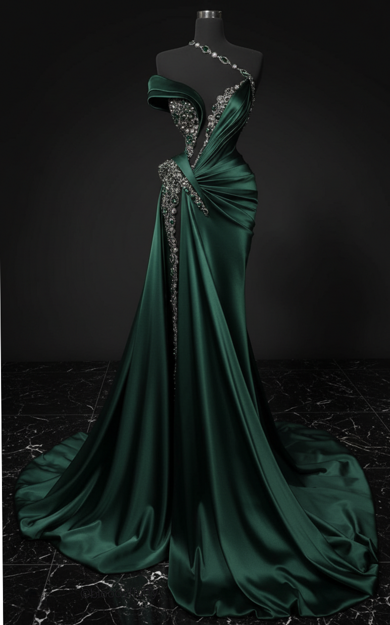 👠 Neon Emerald Reverie: Velvet Night Glamour 242