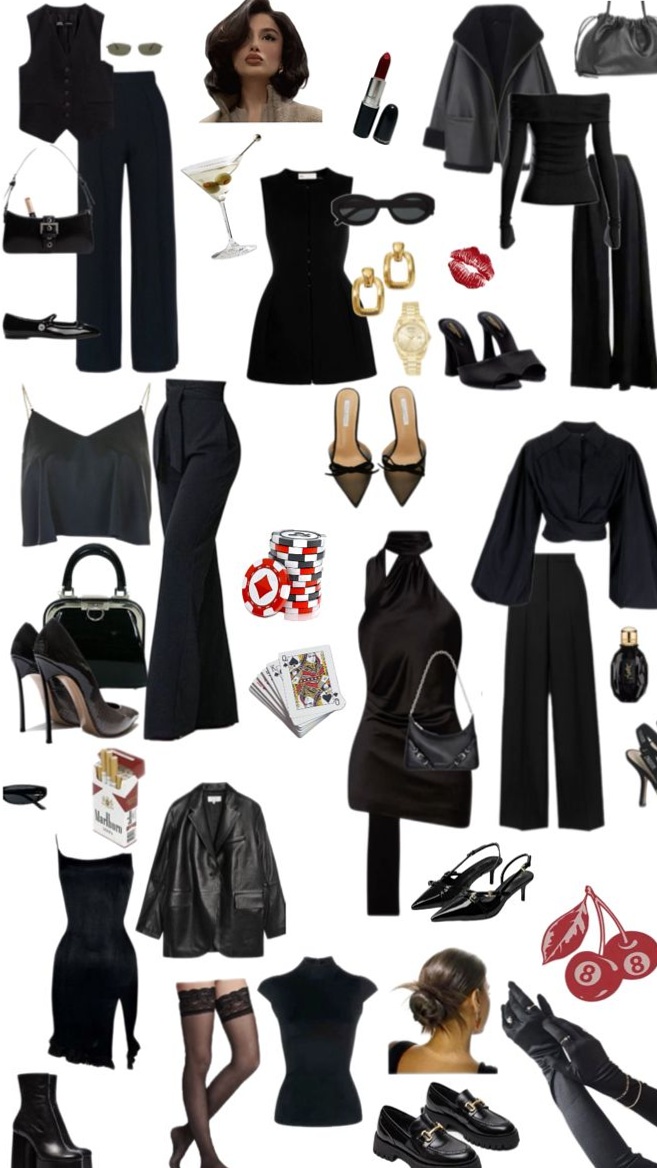 Neon Glamour: Vintage-Inspired Party Night with Game Art Elegance • 🌺 🍂 285