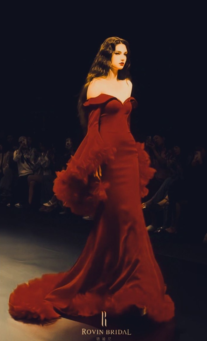 style study session • Neon Elegance: Vintage Red Dress for Glamorous Game Art Ni 485