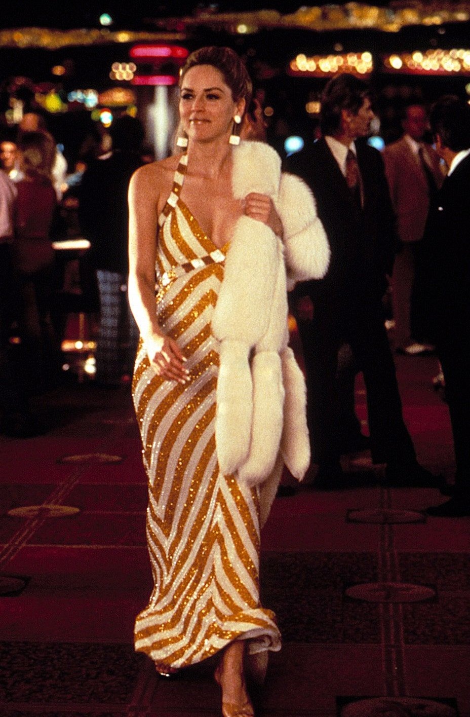 ✦ visual vibe curator ✦ Neon Glamour and Vintage Shadows: Sharon Stone’s Timeles 963