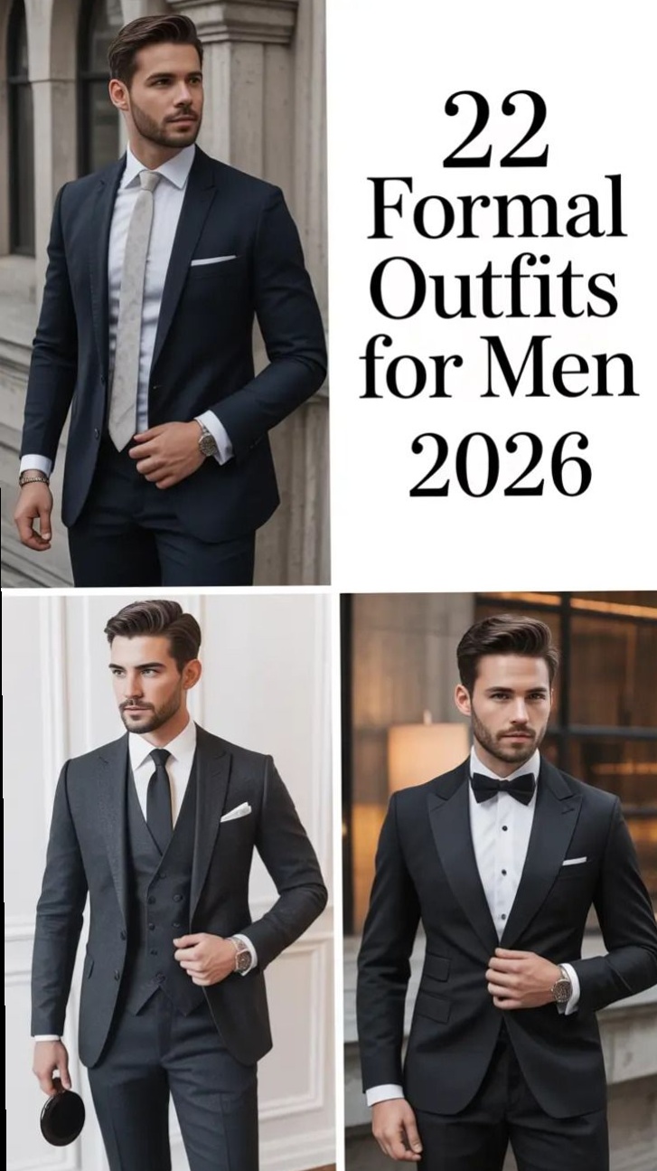 ✨ 22 Best Formal Outfits for Men 2026 Modern Suits Tuxedos Elegant Style Ideas — 447