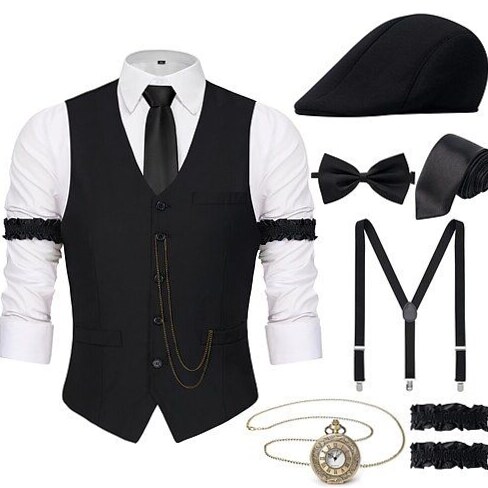 ✦ art deco elegance ✦ Retro Glamour 1920s Gatsby Suit Accessory Set for Masquera 432