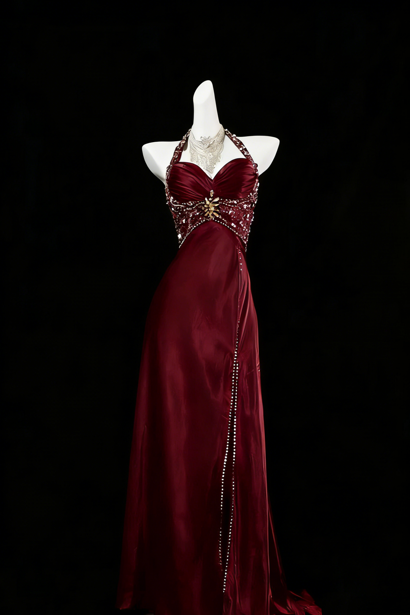 art of living well: 🔸 🎨 Neon-Inspired Navy Blue Mermaid Gown with Pearl Embellis 601