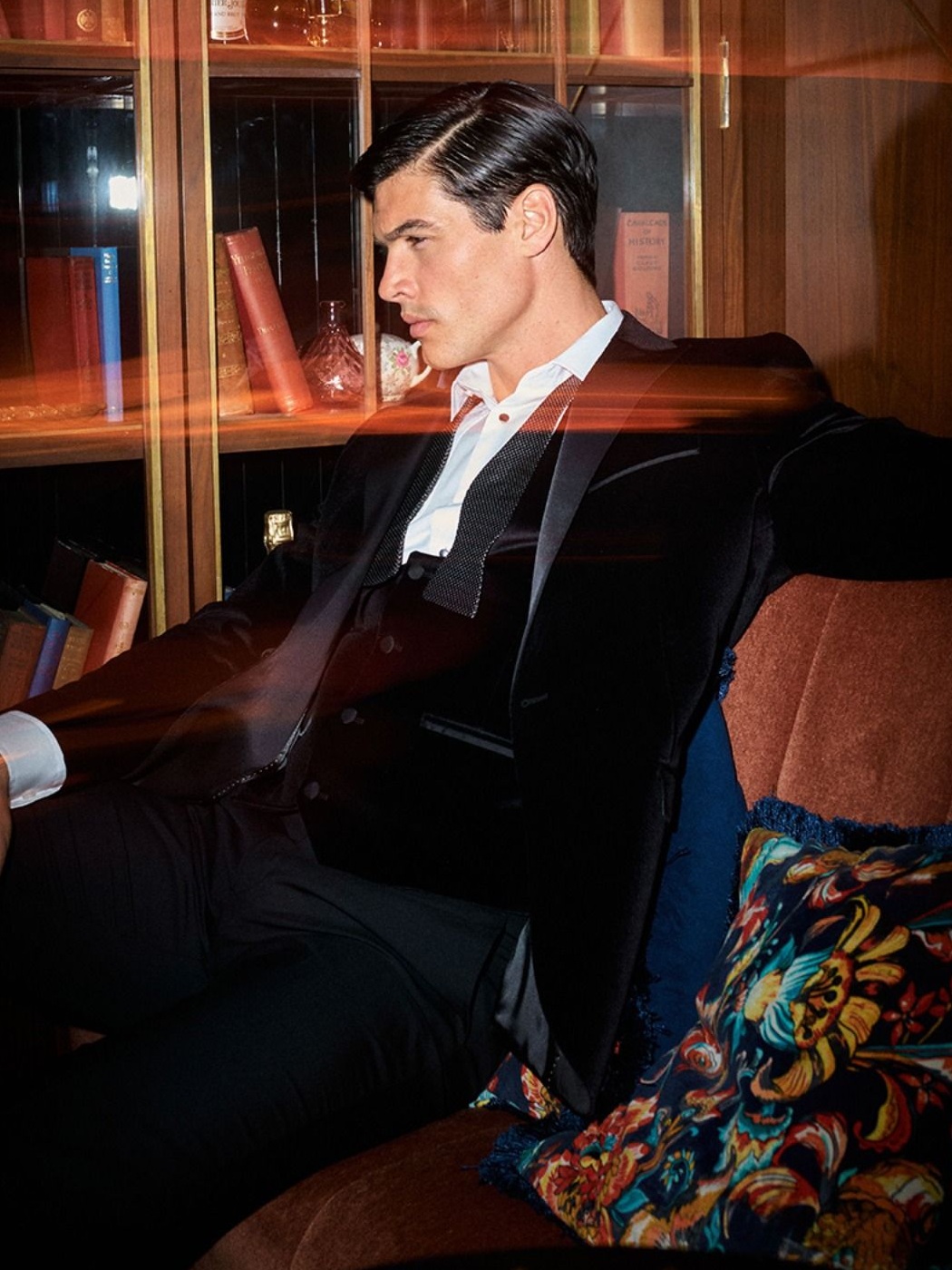 🌵 art of living well ✦ Neon Velvet Tuxedo Elegance for Midnight Gatherings 544