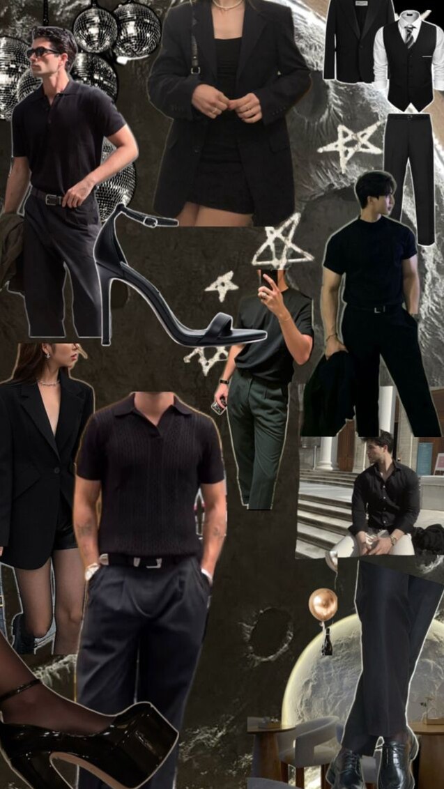 ✨ Black Elegance: Neon Vintage Luxury & Party Art Glow | visual vocabulary 397