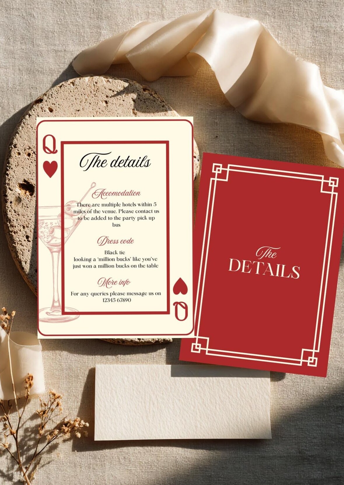 🌸 🍃 | Black Tie Soirée Guide | Neon Glam Party Card, Editable Canva Design | eme 499