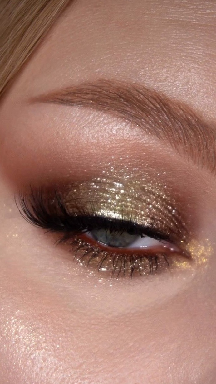 Brown Gold Glamour Night Radiance ⟐ curated aesthetic 772