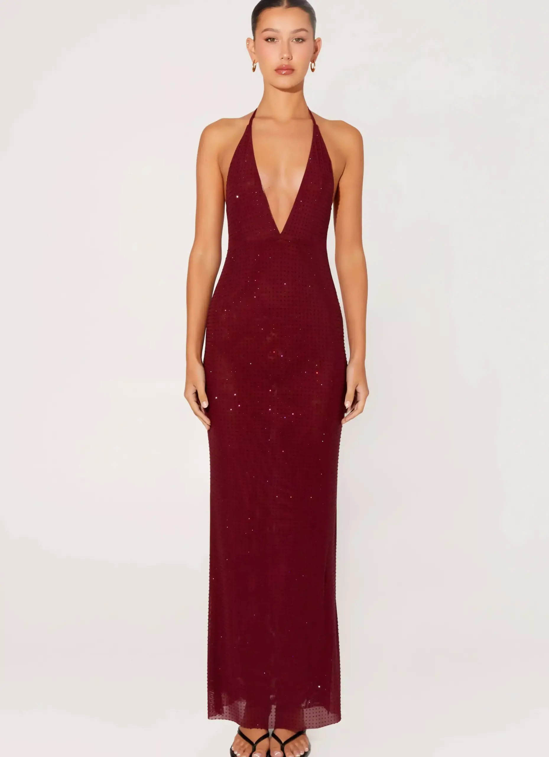 🖌️ ⟡ Burgundy Beaded Elegance with Neon Glaze and Vintage Glamour 739