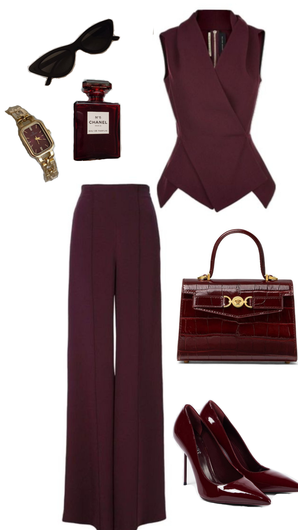 ⊹ Burgundy Reverie: Midnight Elegance in Wine-Hued Power ⊹ 🎉 🍾 959