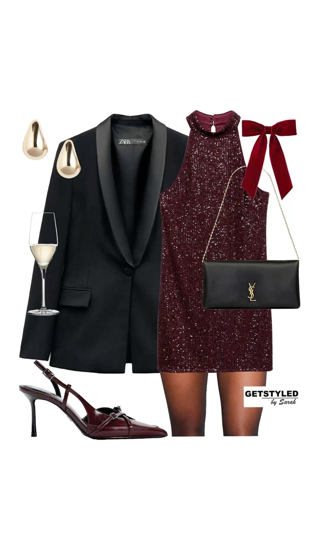 Burgundy Sequin Glam for Timeless Holiday Elegance 🎉 🎉 899
