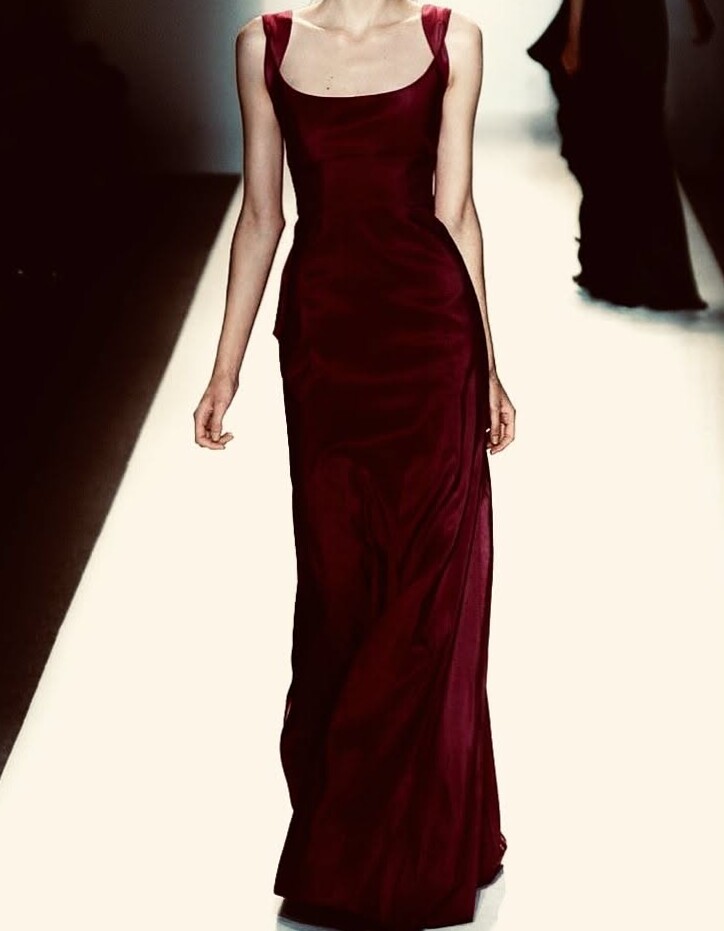 Burgundy Square Neck Sheath Prom Dress Vintage Neon Glow Long Birthday Gown • 🌍  878