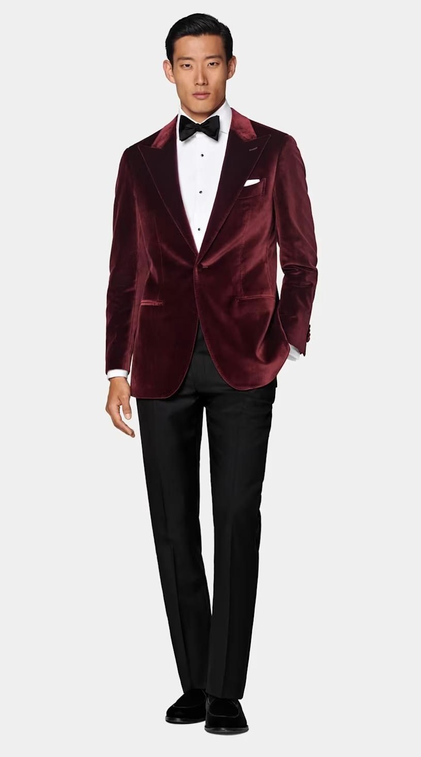 🔸 ⟡ Burgundy Velvet Jacket with Neon Edge and Vintage Glamour 422