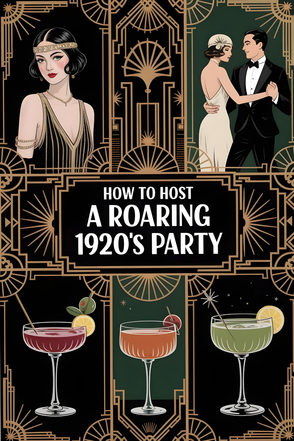 celebration aesthetic goals: Gatsby Glam Neon Décor & Vintage Flair for a Speake 841