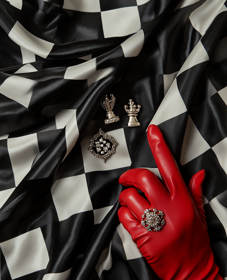 🎊 | Checkmate Elegance: Neon Crowns & Midnight Moves | creative corner 728