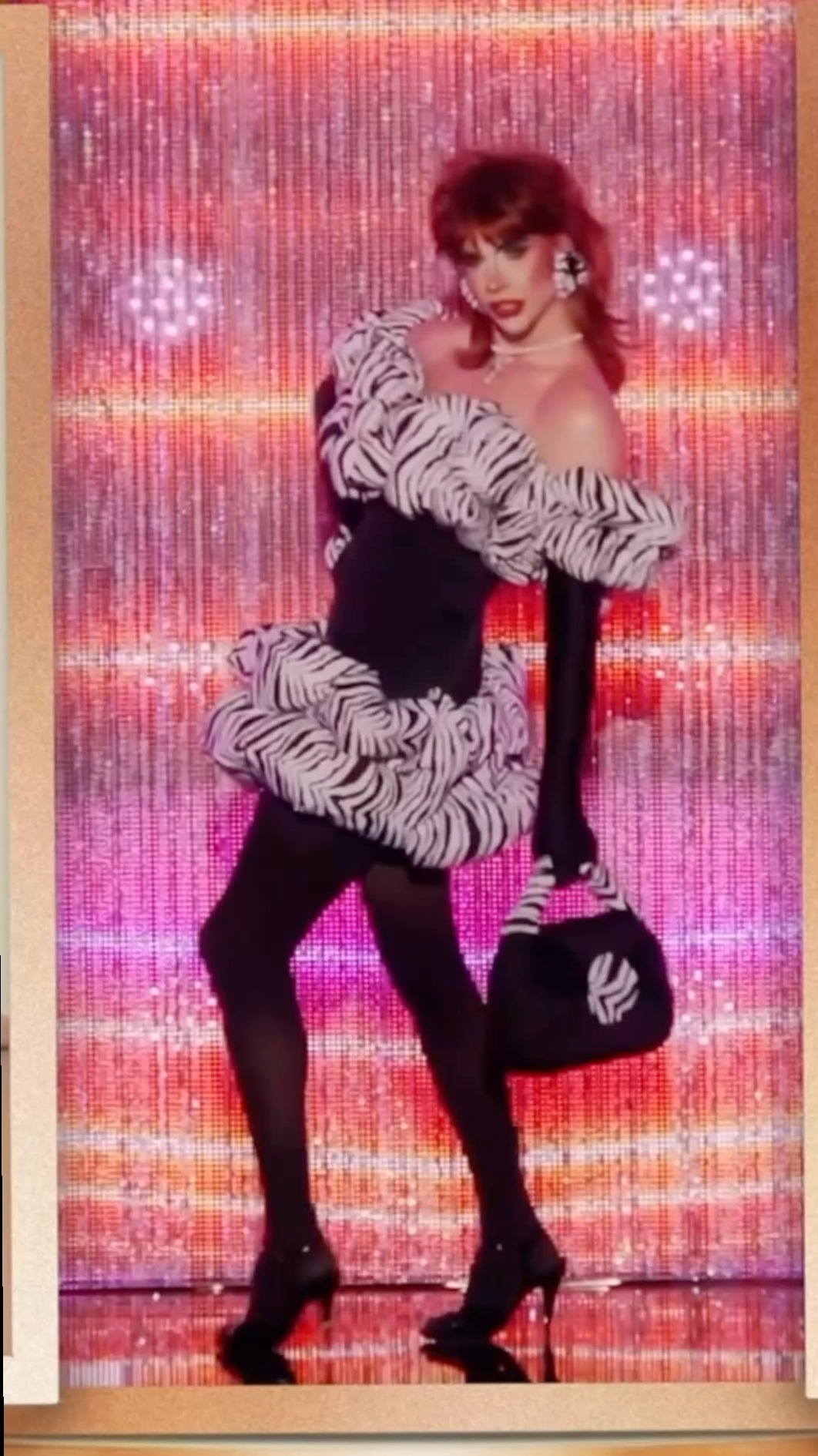 cheers to celebrations: 🎪 🎪 🗝️ Neon Whispers of an MTV Midnight gown 160