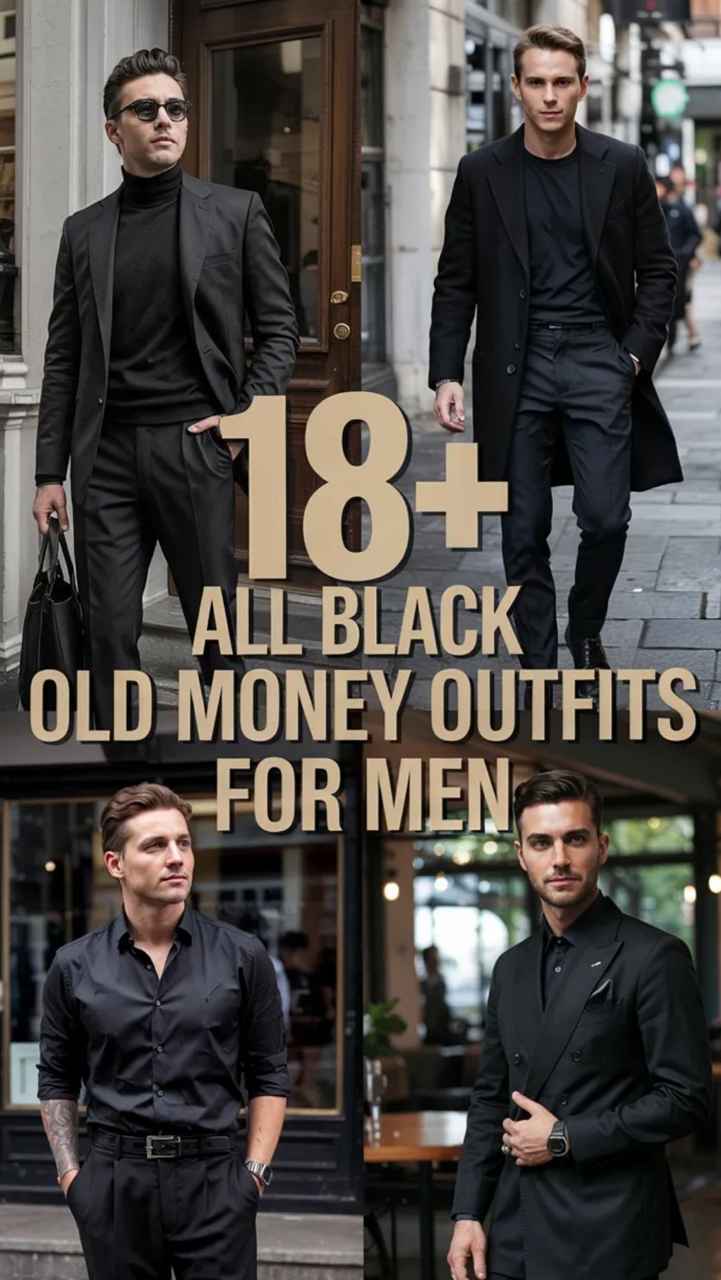 📻 🗝️ creative chronicles ✦ Midnight Elegance: Vintage-Inspired Men’s Monochrome  741