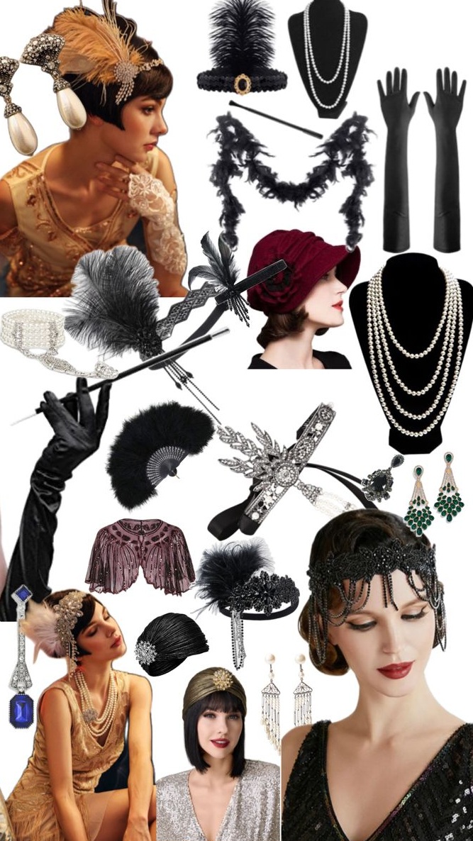 ✦ creative luxury feed ✦ Glamour Reimagined: 1920s Accessories in Neon Elegance  494