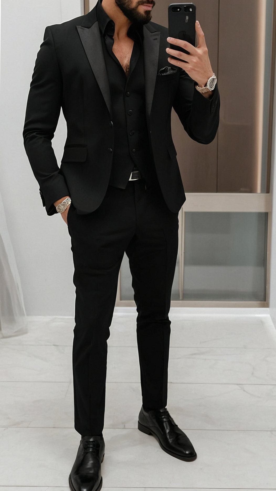 🎭 🎯 🔶 creative luxury feed ✦ Neon Noir: 15 Celestial Men in Black Costume Concep 308