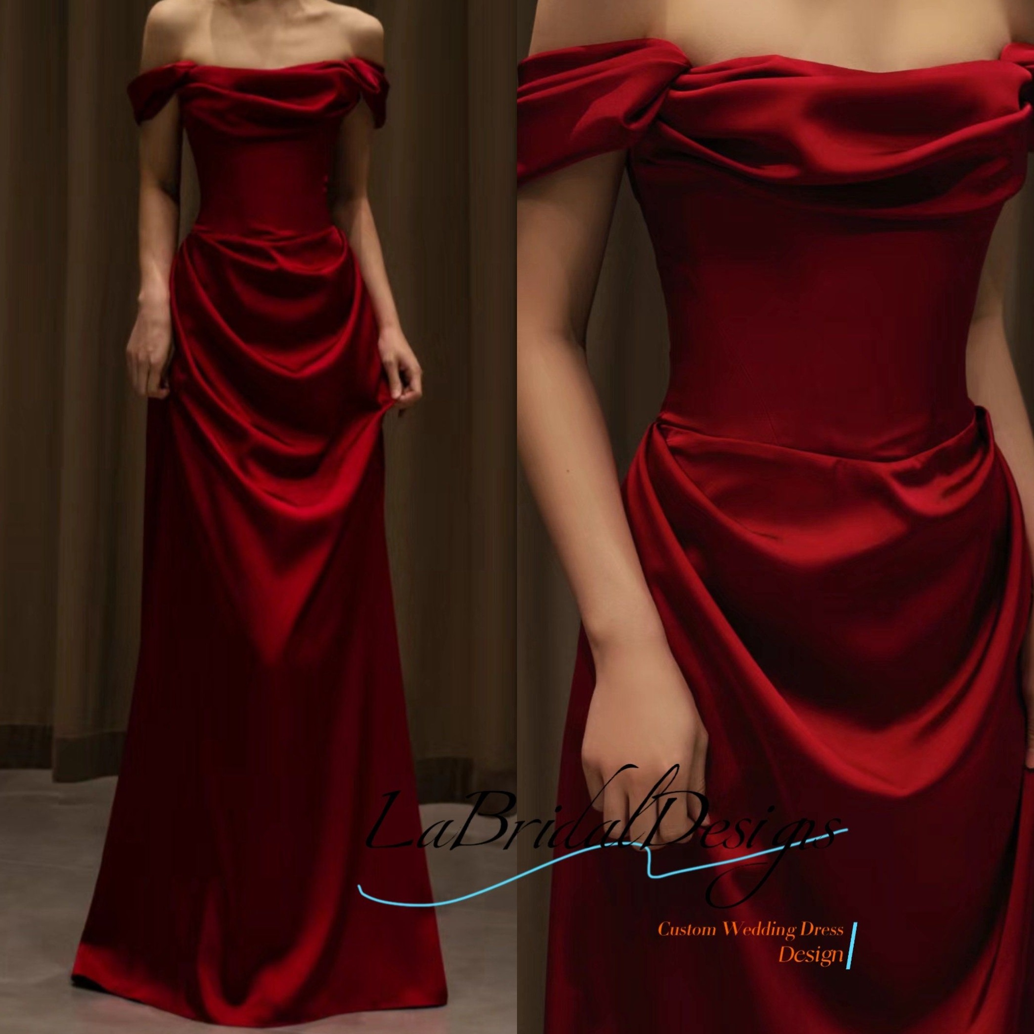 creative luxury feed: Neon-Lit A-Line Gown with Corset Trim for Glowing Evening  252