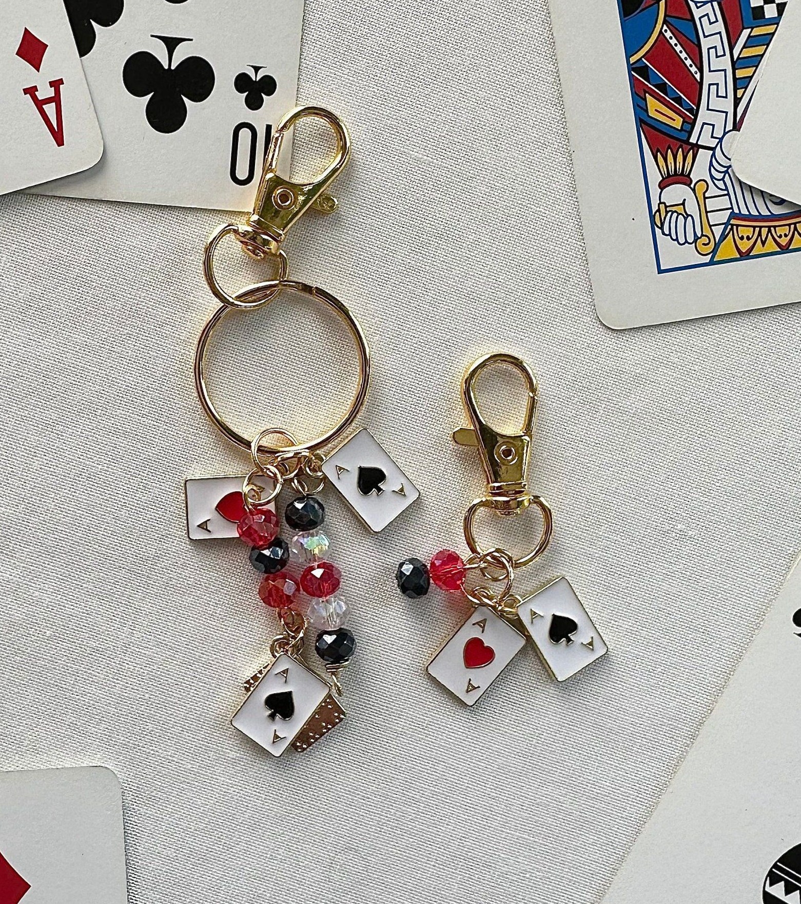 ✨ creative process peek ✦ Neon Ace of Hearts Keychain, Vintage Zipper Pull for G 791