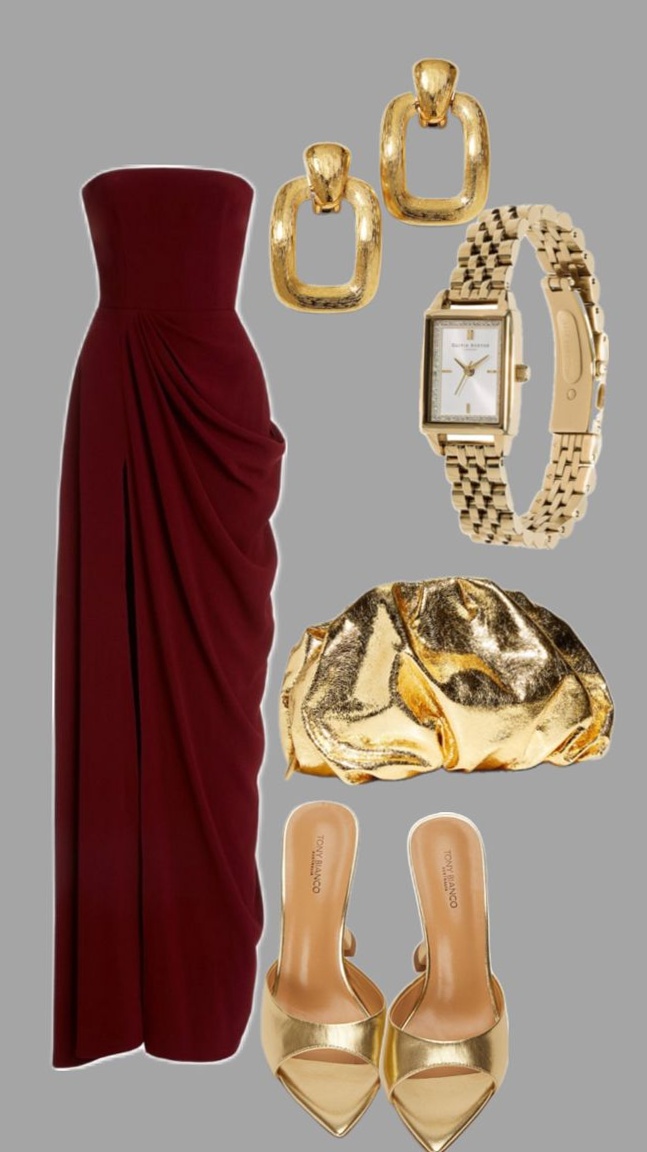 🌉 🌴 daily dose of beauty ✦ Burgundy Glow Meets Golden Neon Dreams 964