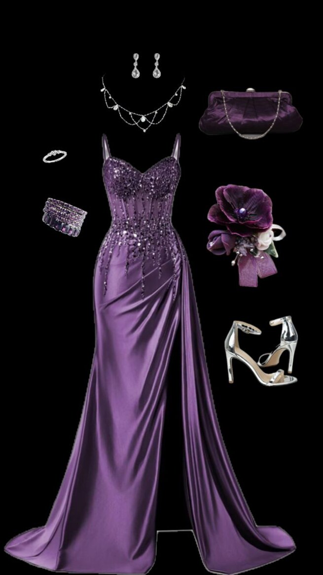 👑 🤍 | Dark Purple Prom Vibes Neon & Vintage Glam | style sanctuary 390