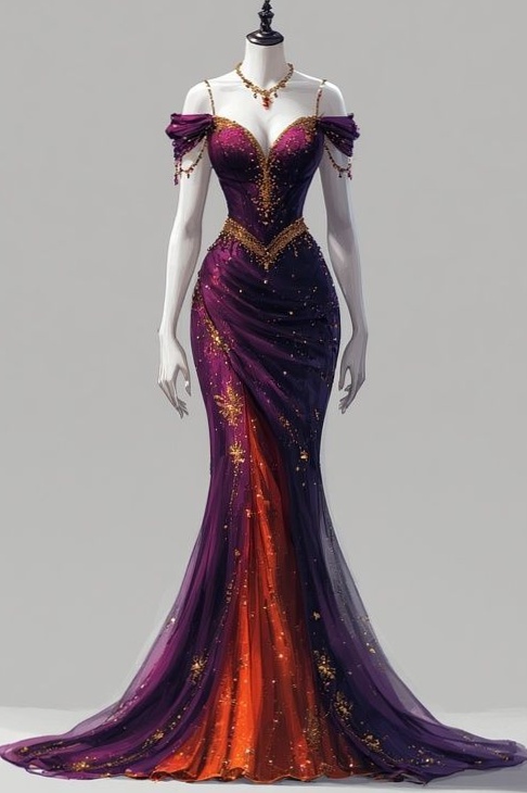 🏖️ Dark Sunset Enchantress in Crimson Hues and Gilded Light — aesthetic edit 259