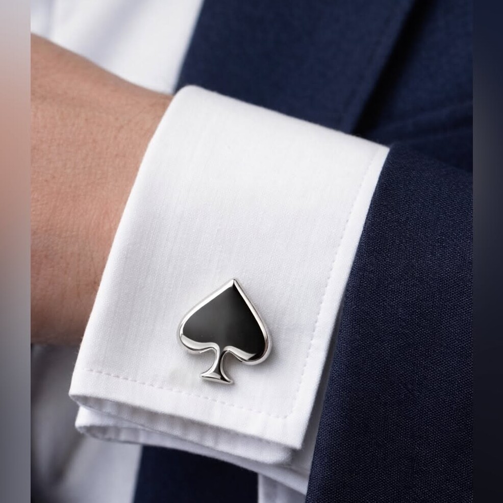 design diary: 🌴 🌍 Ravi Ratan Silver Spade Cufflinks – Timeless Shine, Bold Style 630