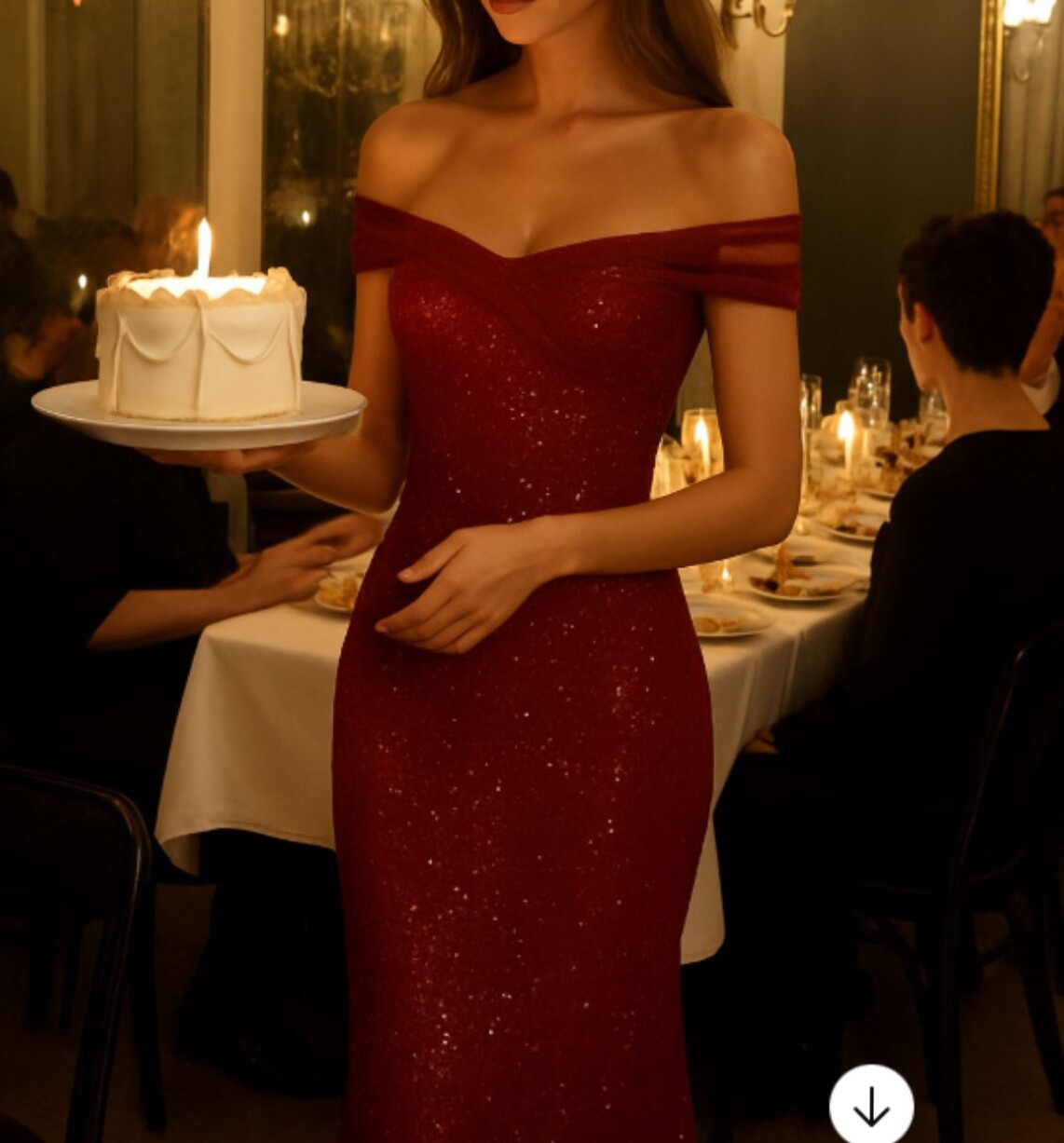 design inspiration daily: Neon Velvet Reverie in a Vintage Red Gown 🎈 335