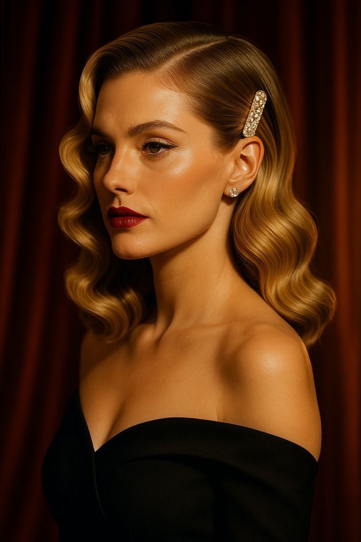 design inspiration daily: 🌍 ✈️ Neon Glamour Curls in a Vintage Hollywood Arcade  390