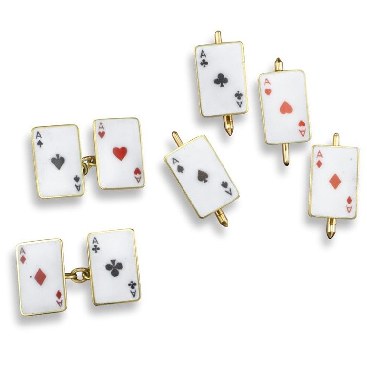 design inspiration daily: Neon Whispers: Vintage Card Cufflinks | Woolley and Wa 572