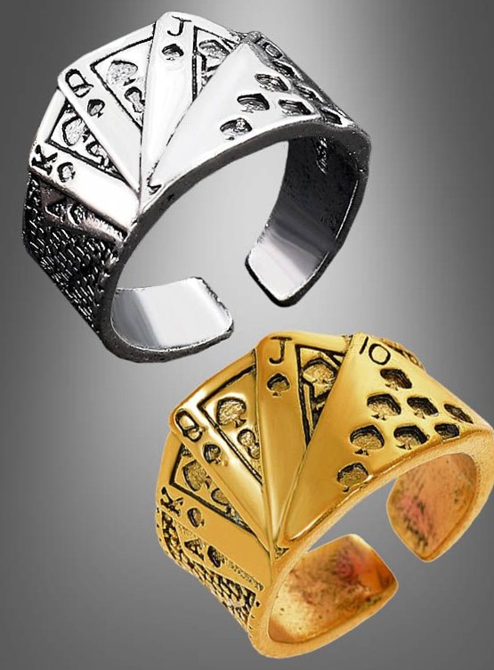 digital art daily ✧ Neon Kartenspiel Ring – Elegante Verzierung für Silberabende 954