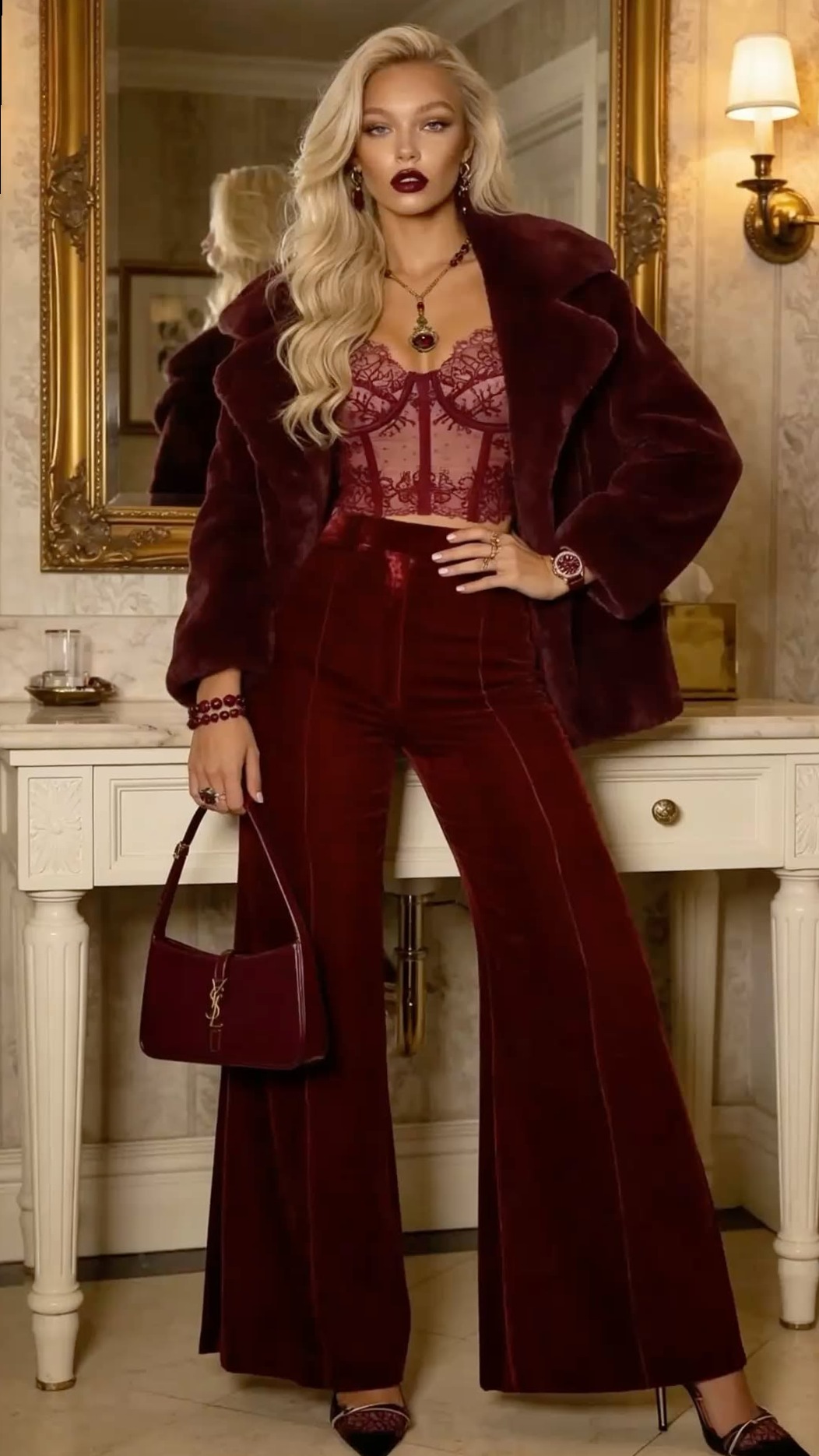 ✦ electric night energy ✦ YSL Velvet Glam — Neon Nostalgia Night Elegance 👗 👗 281