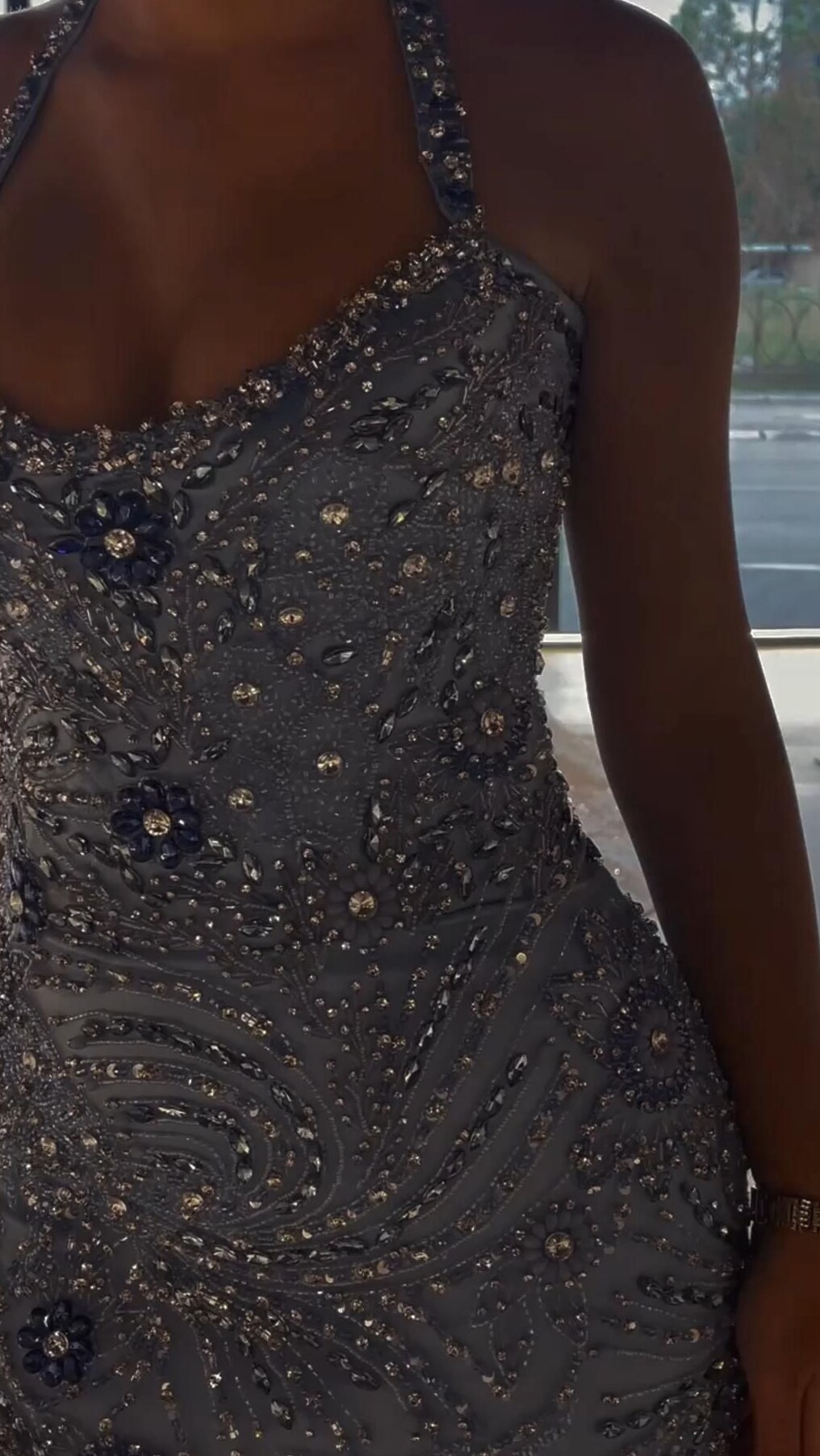 Fuchsia Sheath Dress with Open Back, Spaghetti Straps, Neon Luxe Vibes | 🌷 🌺 🌸 e 422