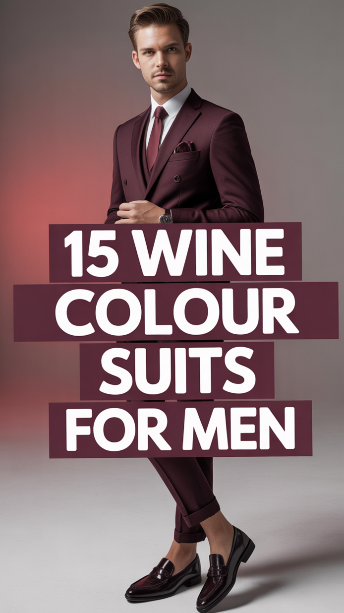 ✦ game art inspiration ✦ Vintage Vibe: 15 Wine-Tinged Suits for Men in Neon Glow 249