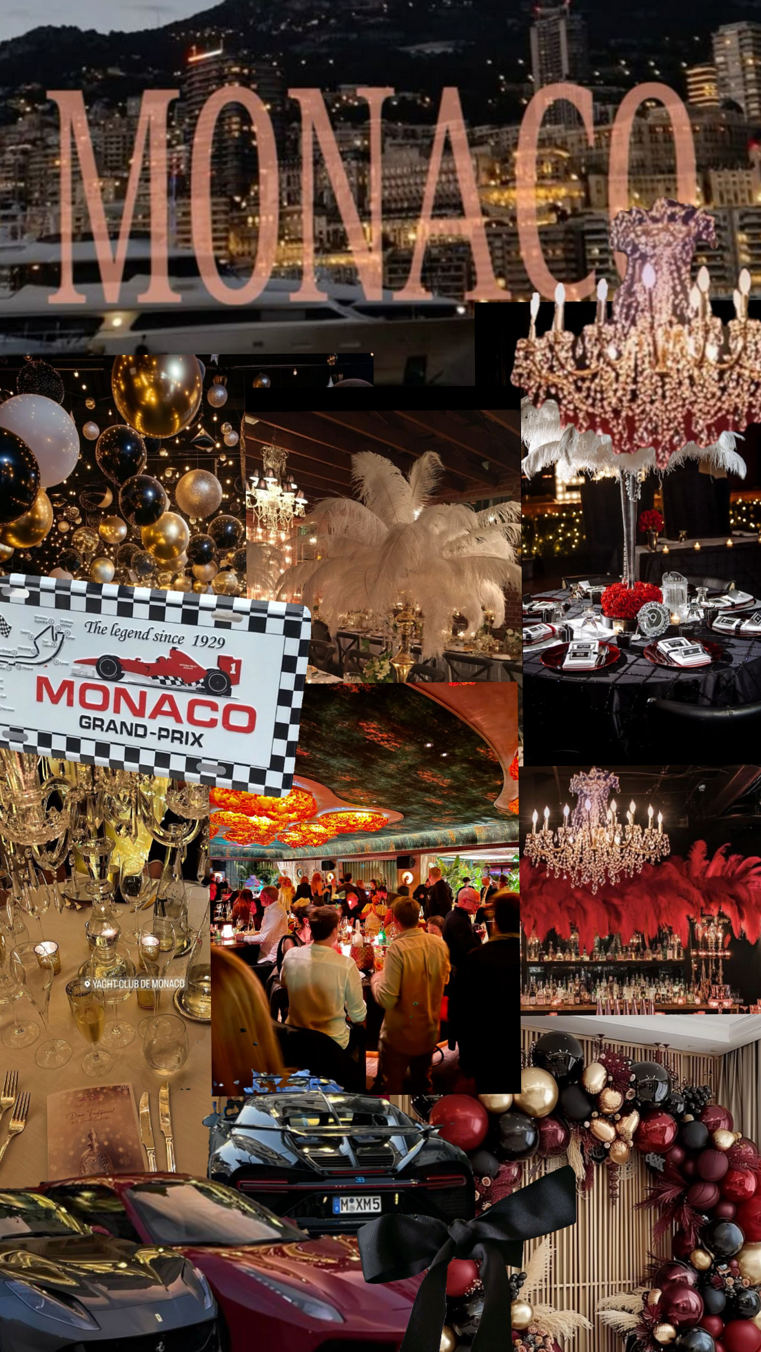 gather and glow: Neon Glow Meets Vintage Glam in Luxury Monaco Party Aesthetics  557