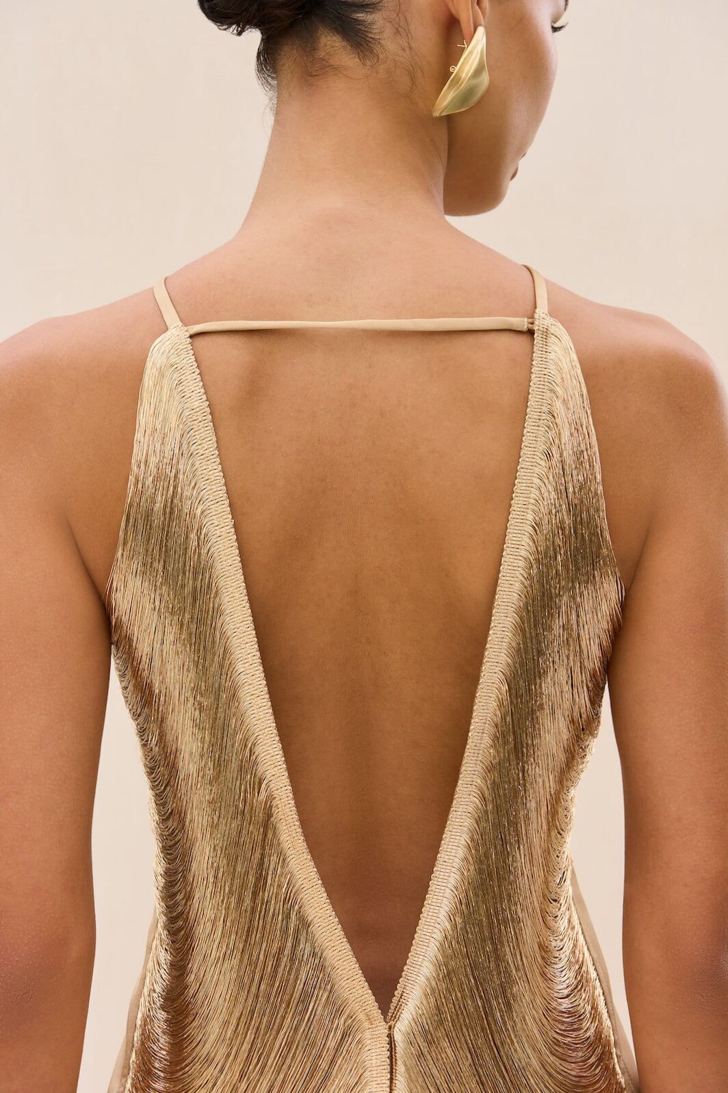 ✨ Gilded Neon Reverie: Mara Dress in Light Gold | aesthetic mood booster 869