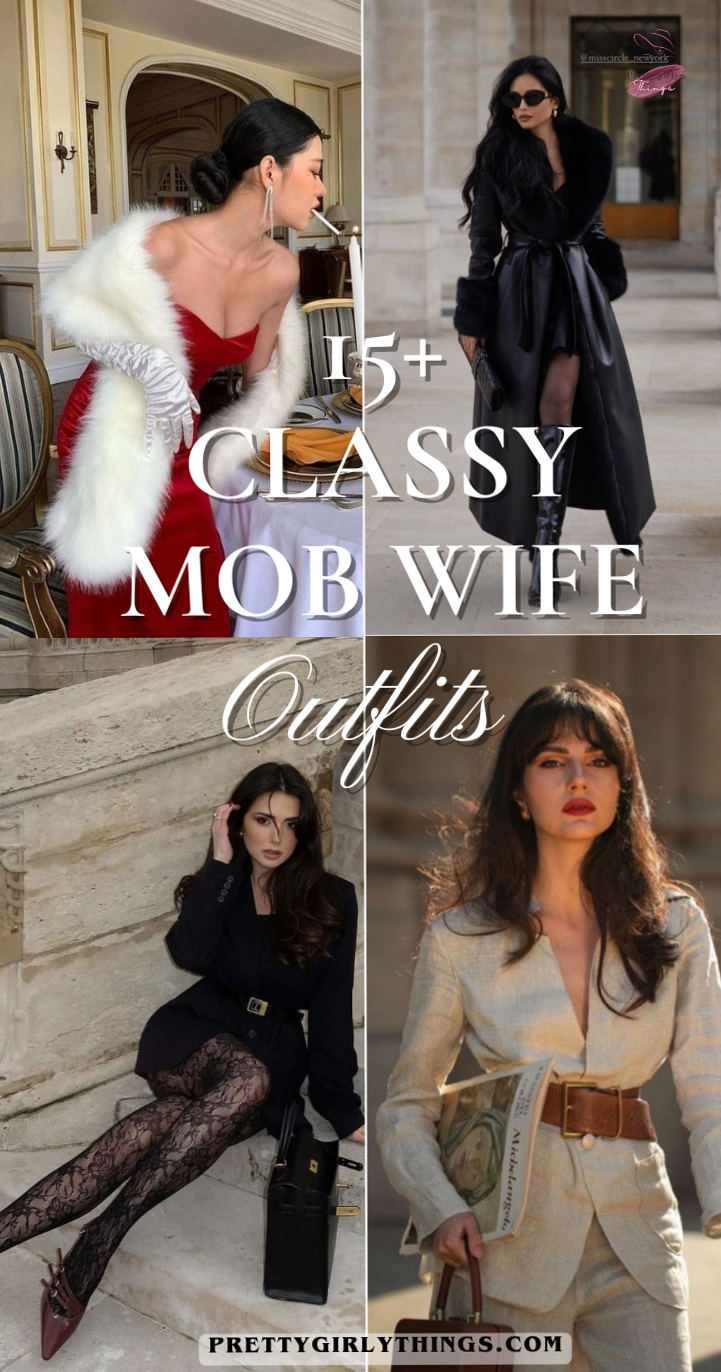 👑 ⟡ Glam Mob Wife Looks: Neon Elegance & Vintage Vibe Party Styles 415