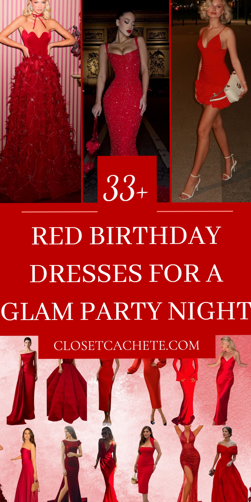 🏨 🏨 ✈️ Glamorous Red Gowns for Nightlife Neon Vibes & Vintage Party Elegance 864