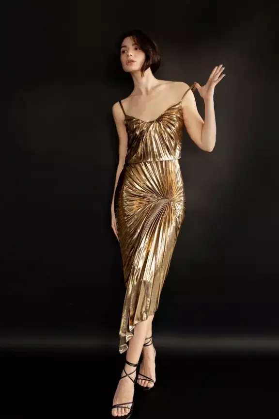 🔸 🔶 ✦ Glitch Neon Glam: Retro-Futurist Party Dress Design 463