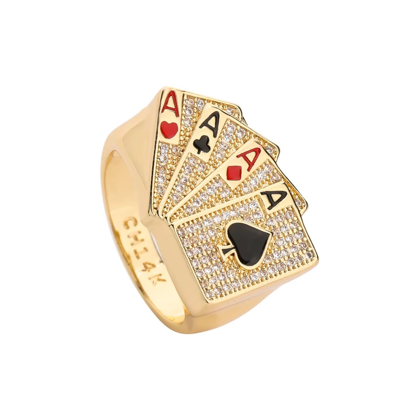 Gold-Touched Poker Deck Neon Glow • 🔵 456