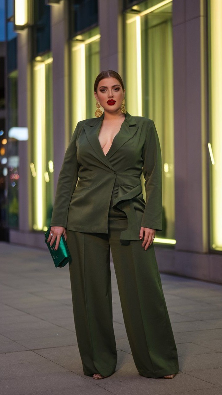 golden hour glow: Neon Glamour: Vintage-Inspired Plus Size Party Looks 📍 827