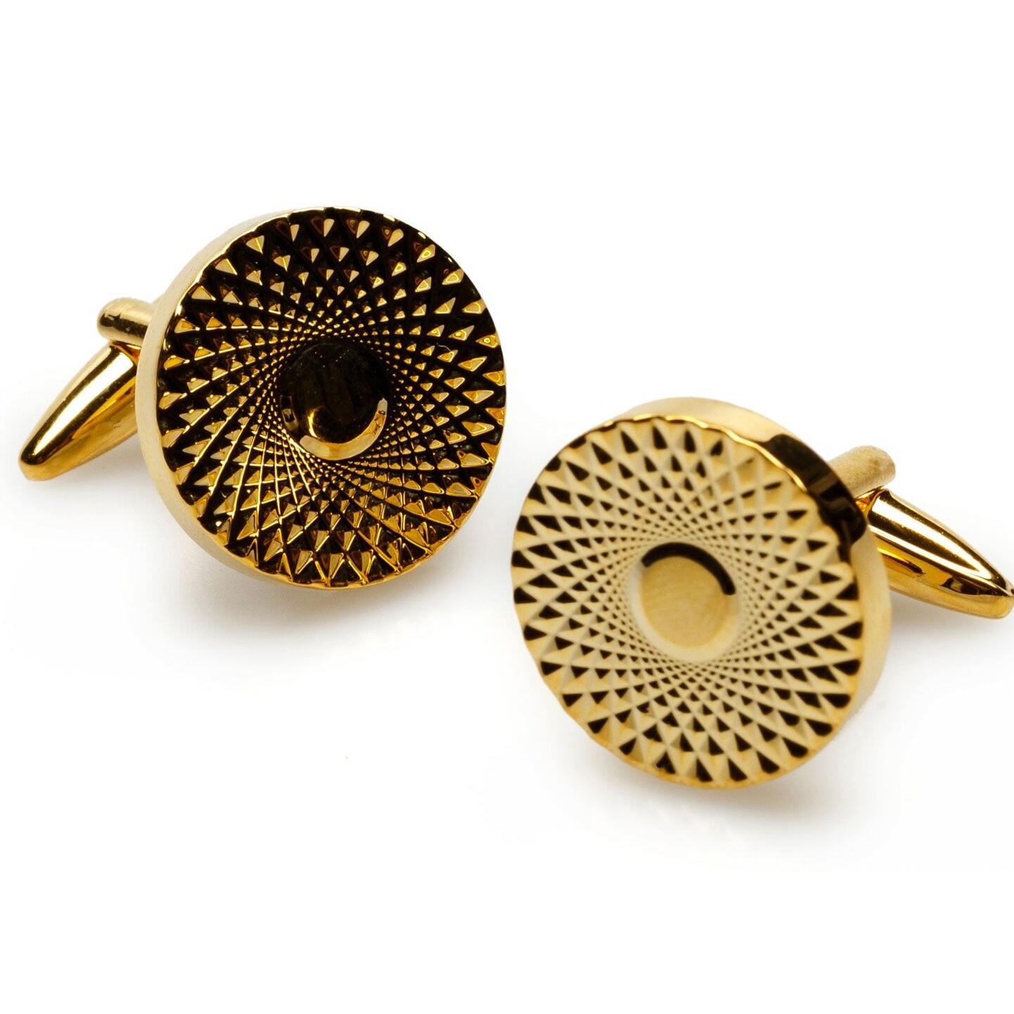 🎭 Golden Neon Threads of Midnight Elegance Cufflinks | art deco elegance 632
