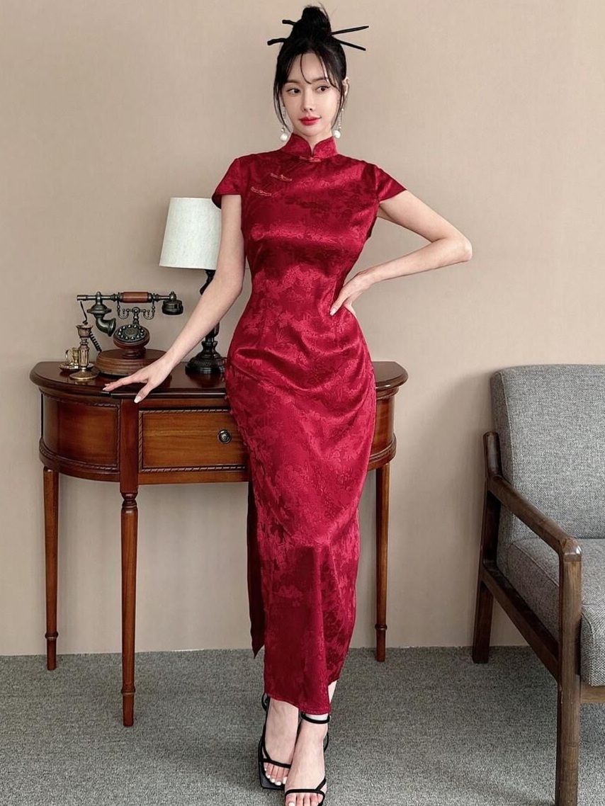 graphic design goals ✧ Verdant Neon Silk Embrace, Glittering Floral Jacquard Gow 981