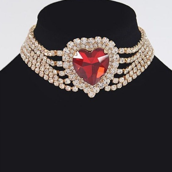 interface inspiration: Neon Heart Rhinestone Drop | Pink/Red Glam | Vintage Part 422