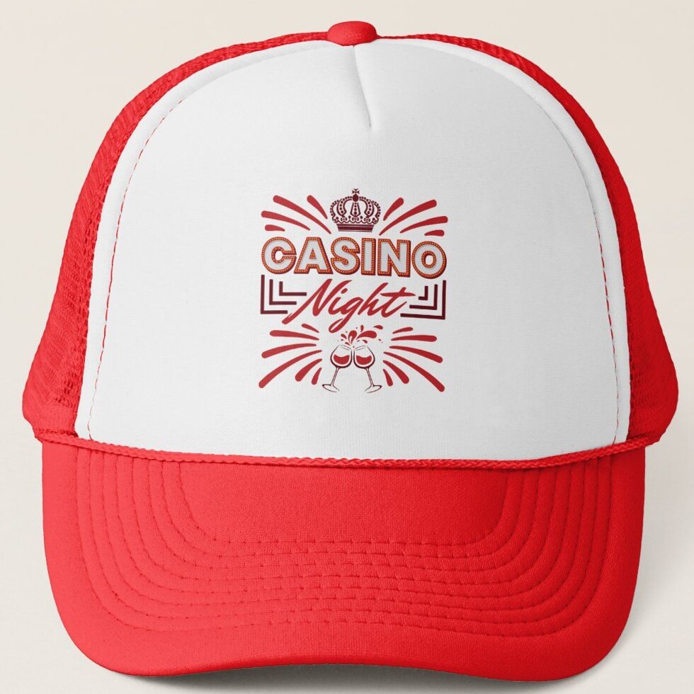 🎞️ 🎲 🃏 | Luxe Neonwear Trucker | ruby red nights 426