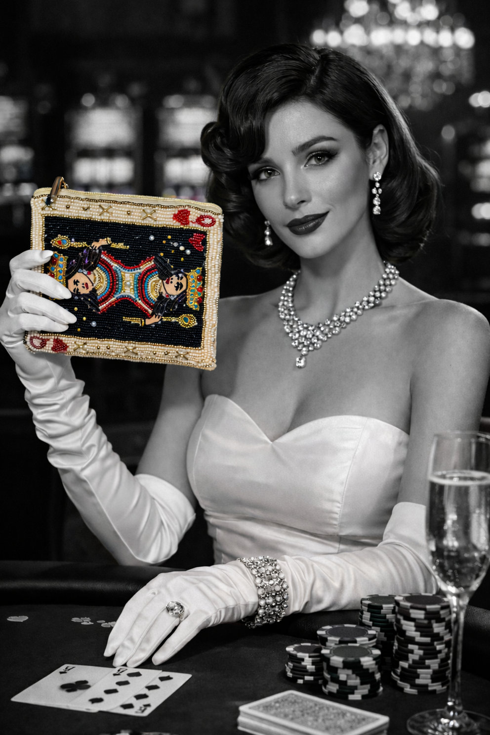 luxury night aesthetic: Neon-Gilded Evening Purse for Vintage Glamour Souls 🌃 🔵 180