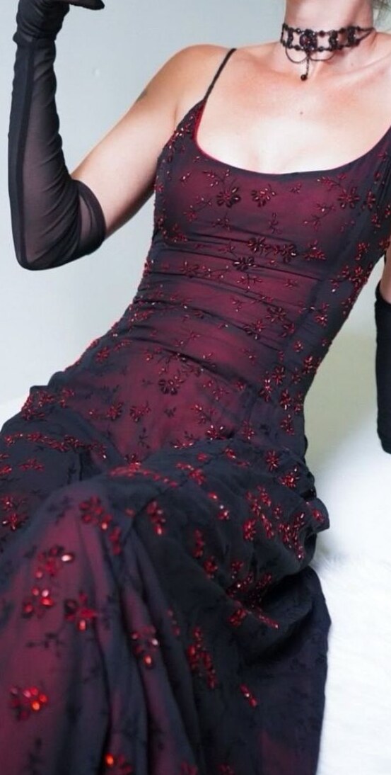 moment maker magic: Handcrafted Beaded Sheath Prom Gown — LTP4136 US16 Black 🔸 521